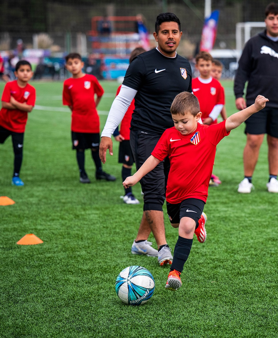 Rafael Zabala entrenando en Atlético Madrid